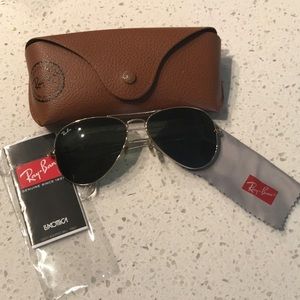 Black and Gold Ray Ban Sunglasses EUC